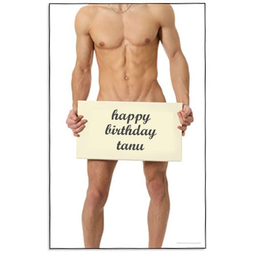 Naked Man Personalised Poster