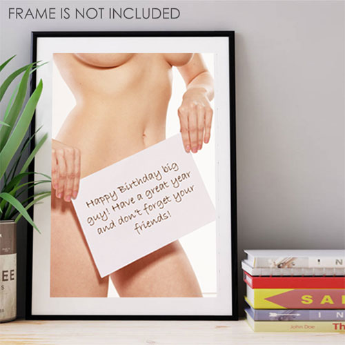 Naked Woman Personalised Poster