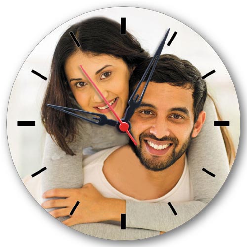 Round Personalised Wooden Clock