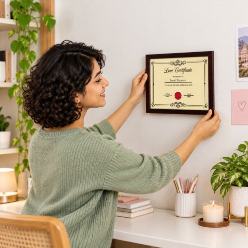 Love Certificate With Frame Love Certificate With Frame
