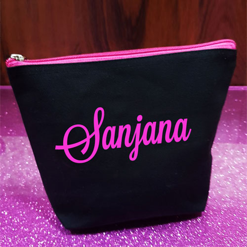 Pink Personalised Makeup Pouch