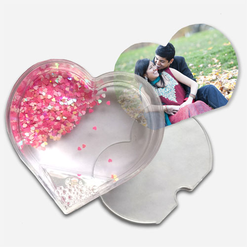 Floating Hearts Personalised Glass Frame
