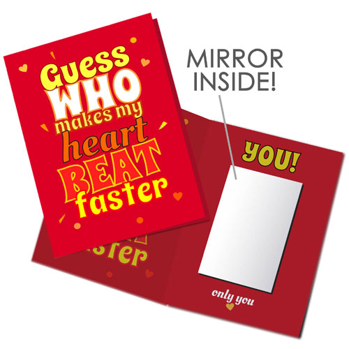 Guess Who Heartbeat Mirror Card