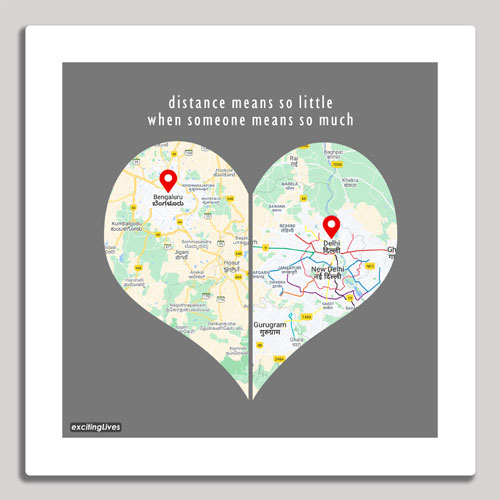 City Heart Map Personalised Frame