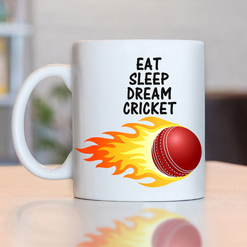 Eat Sleep Dream Cricket Personalised Mug