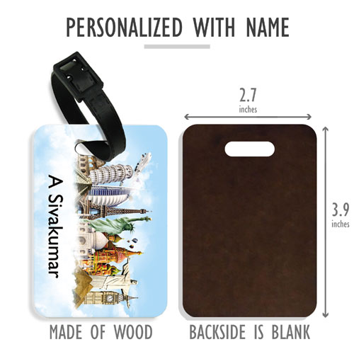 World Traveller Personalised Luggage Tag