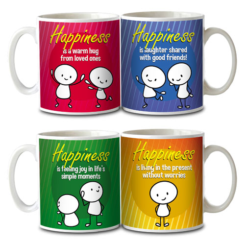 Happiness Mugs Set Of Four