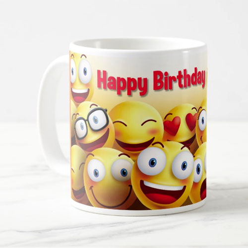 Happy Birthday Smiley Mug