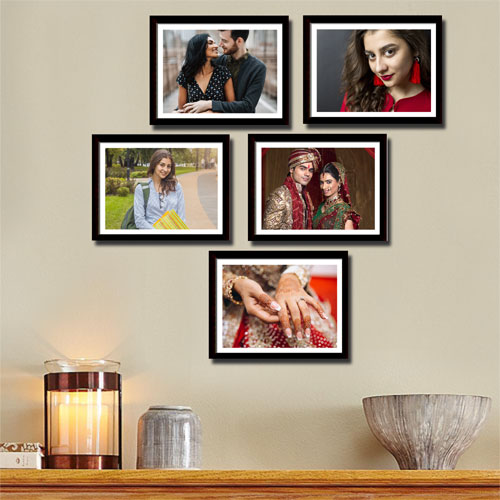 Personalised Wooden Frames Set Of Five