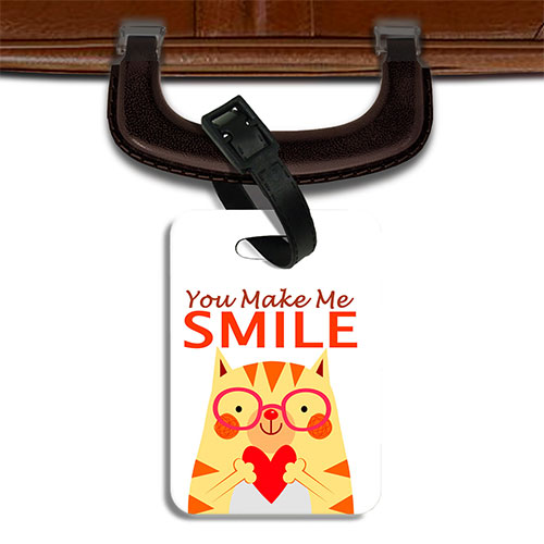 You Make Me Smile Bag Tag
