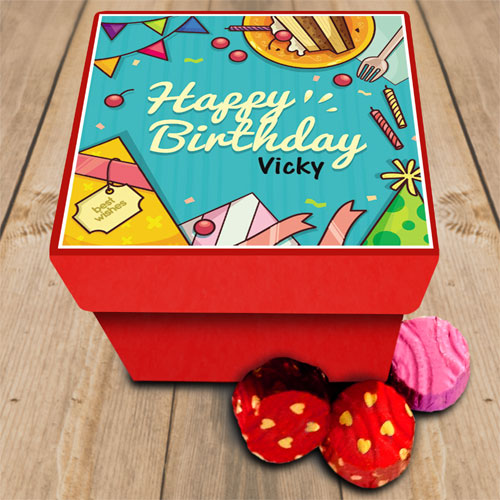 Kaleidoscope Large chocolates and Happy Birthday message card gift box