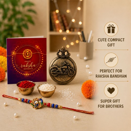 Pocket Watch Rakhi Hamper Pocket Watch Rakhi Hamper