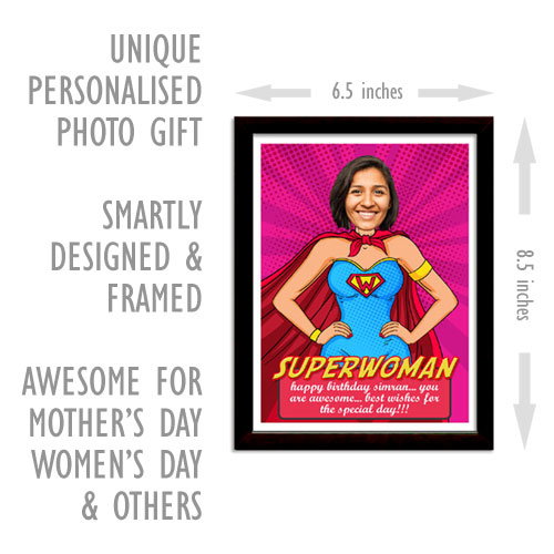 Super Woman Personalised Framed Print