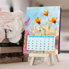 Mini Desktop Calendar Of Paintings