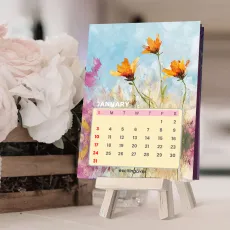 Mini Desktop Calendar Of Paintings