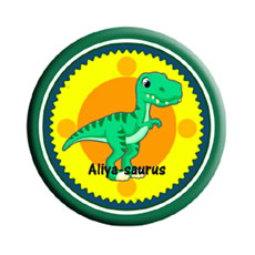 Kids Dinosaur Name Badge