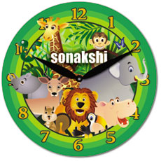 Zoo Personalised Clock