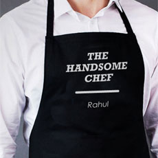 Handsome Chef Name Apron