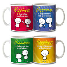 Happiness Mugs Set Of Four