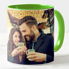 Green Personalised Photo Mug