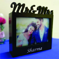 Mr And Mrs Photo Frame Lamp