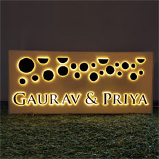 Planets Of Gold Personalised Name Plate