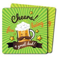 Cheers Great Dad Coasters Set Of Two
