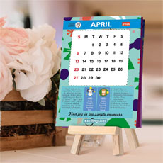 New Year Mini Desktop Calendar Gift